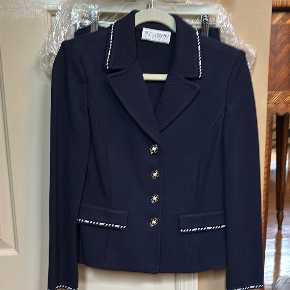 Navy Blue Women's Suit by St John